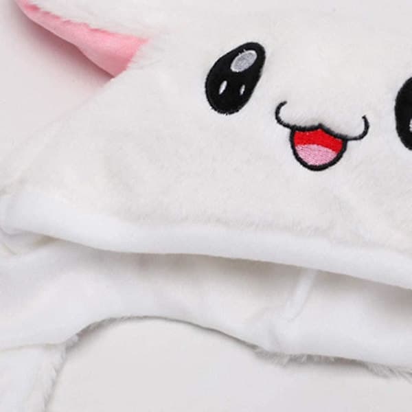 Rabbit Hat with Moving Ears, Hopping Hat, Funny Rabbit Plush Hat for Women