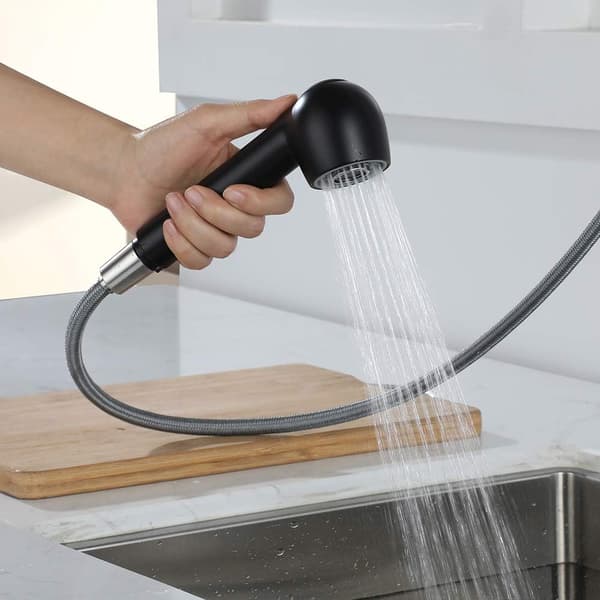 Kitchen Faucet Sprayer with 2 Jets Shower Head Replacement Sprayer for Kitchen Faucets, Black
