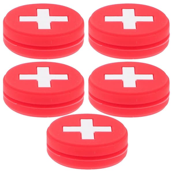5 st Racket Vibrationsdämpare Schweiziska flaggan Design Tennisracket Stötdämpare
