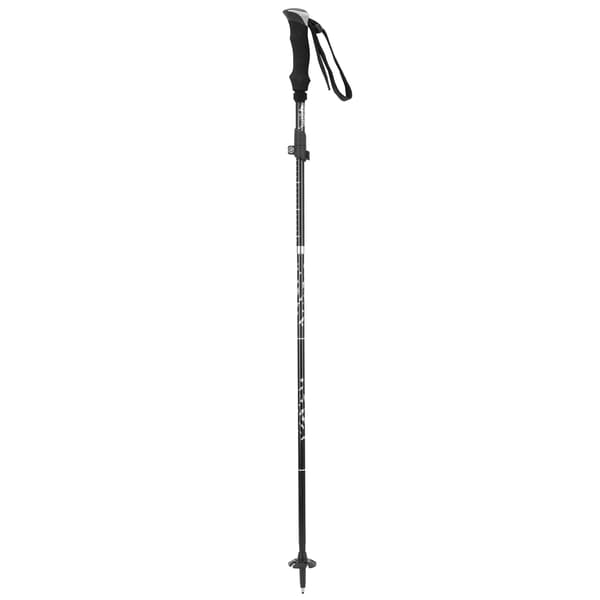 Vandrestav 5-delt foldbar aluminiumslegering justerbar foldestav til udendørs camping Sort