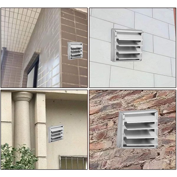Vægventilationshætte - udsugningsgitter - rustfrit - stål - badeværelse - 150 - mm - Ventilationshætte - Ventilationssystem