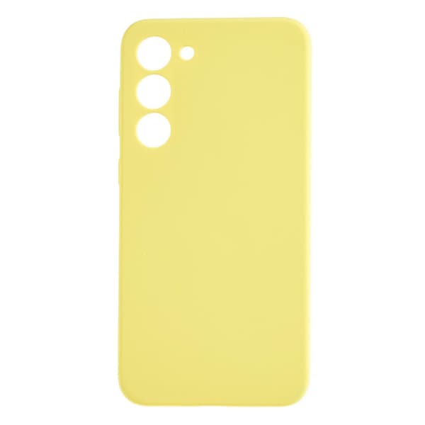 Liquid Silicone Case for Samsung Galaxy S23, Anti-Drop Protection with Soft Lining - Yellow