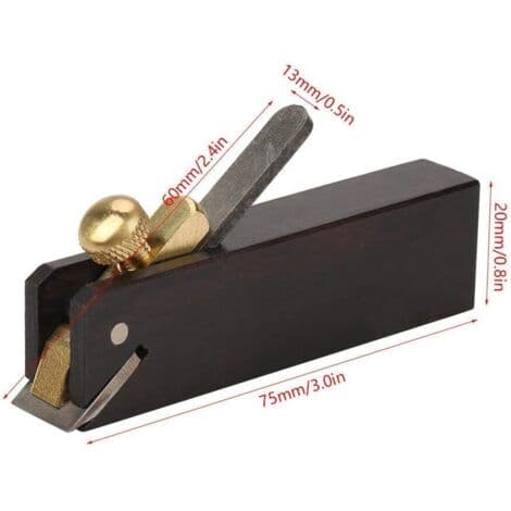 Mini Ebony Plane for Hardwoods - Ergonomic Cutting Tool - Clean, Splinter-Free Cut - Ideal for Precise Finishing