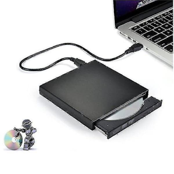 USB 2.0 Ekstern CD/DVD-afspiller Sort