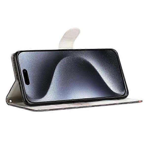 Kompatibelt skal för iPhone 16 Pro Fodral 3D-mönstertryck Läderplånboksfodral