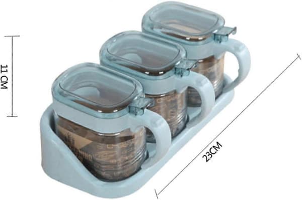 Spice Jars Spice Bottles Glass Spice Storage Containers Spice Pot Spice Jar with Spoon Brush Bottle