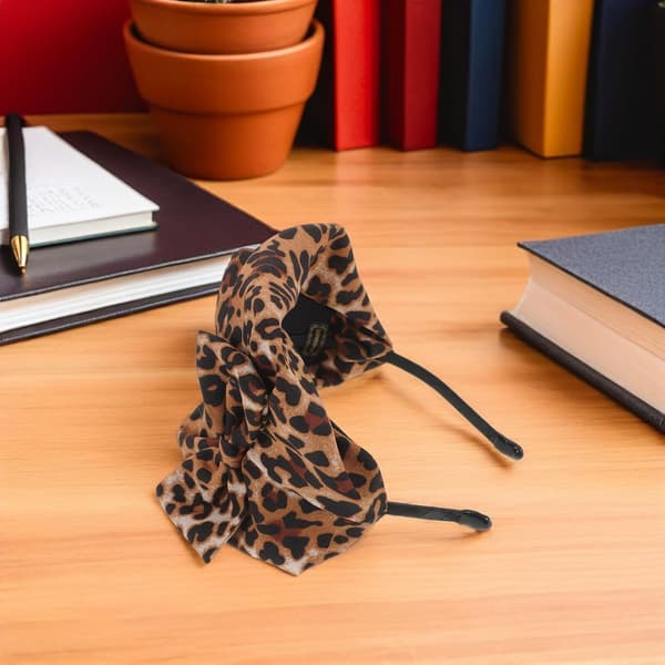 Leopardprint-hårbånd til kvinder, bredt åndbart hårtilbehør med dyremønster, elastisk indpakning egnet til daglig brug og modestyling