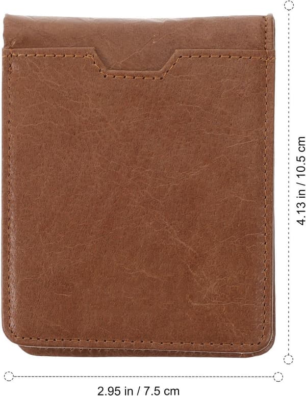 Herre lommebok RFID-blokkerende skinn bifold pengeklips kaffe