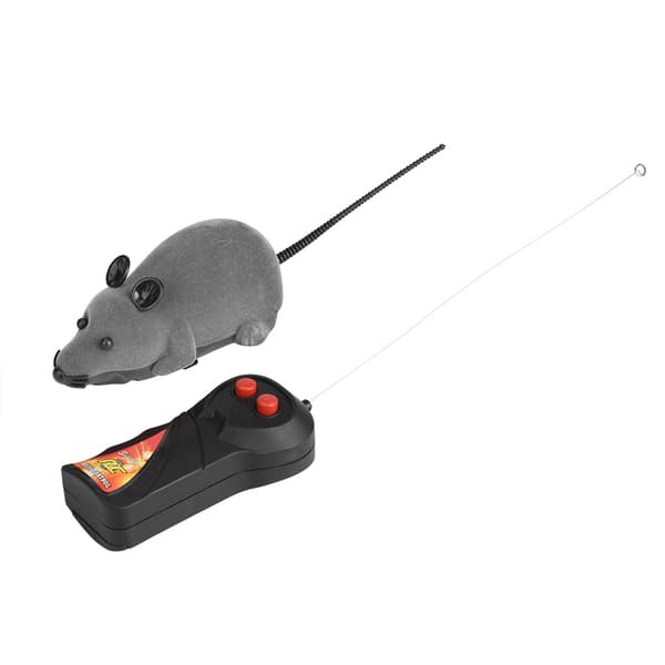 Funny Cat Remote Control Wireless Mouse Toy Grey