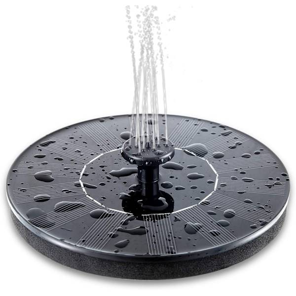 Solardrevet Springvandspumpe til Fuglebad, Opgraderet 1,4W Solardrevet Springvandspumpe med 7 Dyser, SO Power Flydende Vandspringvandspumpe