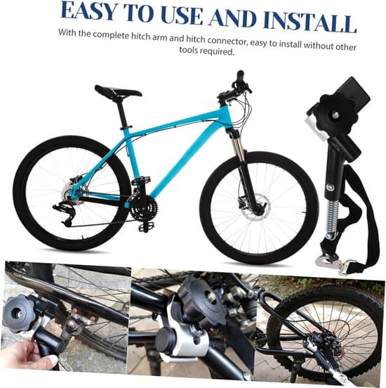 Adapter for heavy-duty bicycle trailer locks Bicycle Trailer Frame Adapter Bicycle Trailer Universal Bicycle Trailer Hitch Cargo Trailer Black