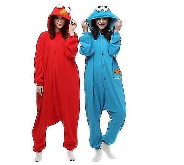 Sesam Street Cookie Monster Aikuisten Pyjamahaalari