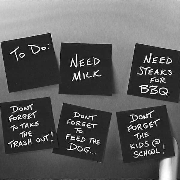100 Pieces Self-Adhesive Sticky Notes - Self-Adhesive Notepad Black