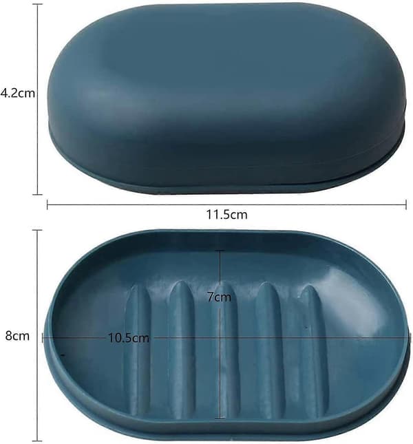 Soap Dish with Lid, Travel Soap Dish, Soap Dish for Travel, Leak-Proof Soap Box, Container - 2 Pcs