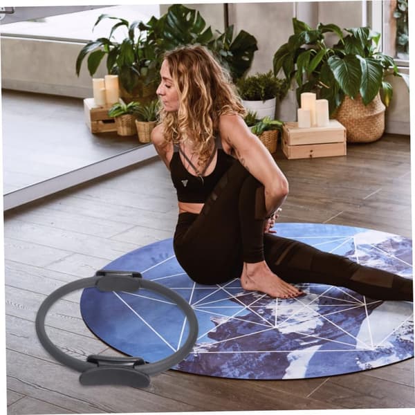 Pilates Modstandsring Yoga Cirkel til Kvinder Sort Eva Materiale Træningstilbehør