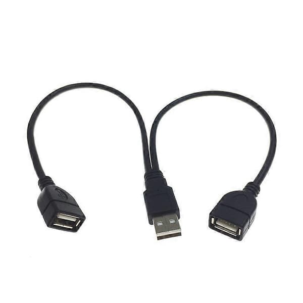 USB 2.0 A han til dobbelt USB hun datahub USB splitterkabel USB opladningsadapterkabel forlænger til bærbar computer