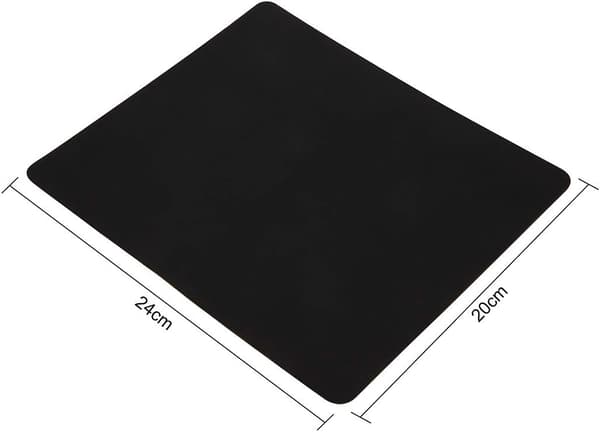 Musemåtte Skrivebordsmåtte Sort Firkantet 20 x 24 cm | Kompatibel med Bærbar PC, Skridsikker Gummibase