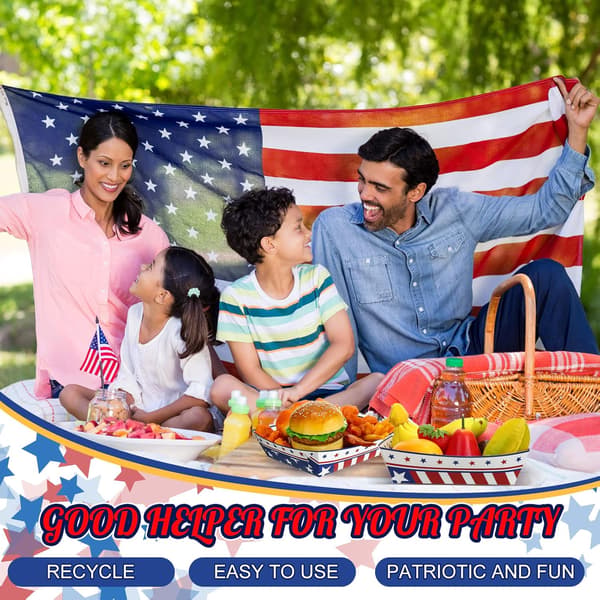 36 stk. amerikansk flagg papirfest hvit for
