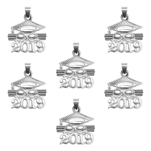 6st Dr. Diploma Hänge Zinklegering Tillbehör Graduation Souvenir present för smycken gör diy ( Silver 6pcs