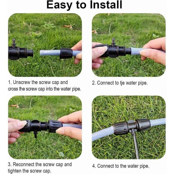 10 Pieces 16mm Barbed Tee Connectors for Garden Irrigation PE Hose