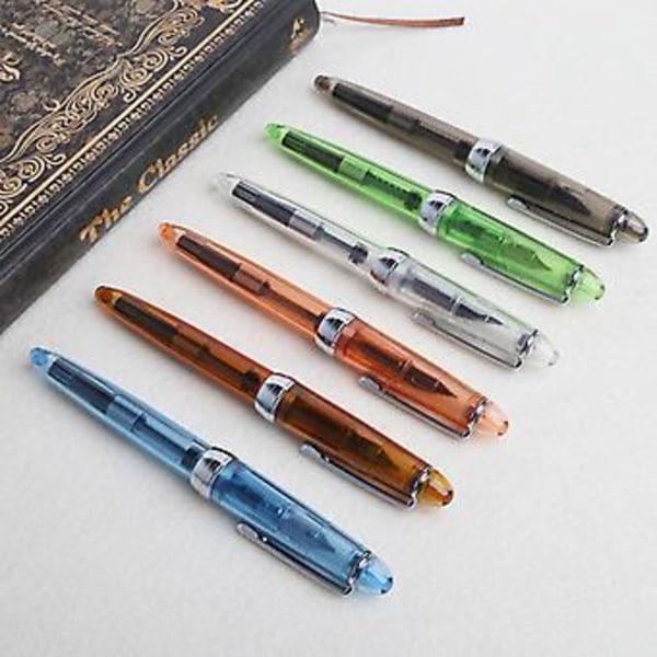 JINHAO 992 Läpinäkyvä täytekynä 0,5 mm toimistotarvikkeet kirjoitustyökalut lahja (vihreä)