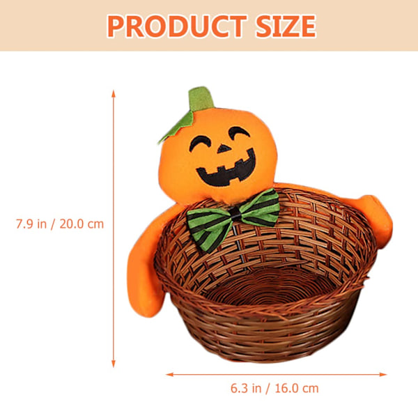 2 kpl Halloween-kurpitsakassi, karkkikassi temppu vai herkku -tapahtumaan, lasten lahjakassi