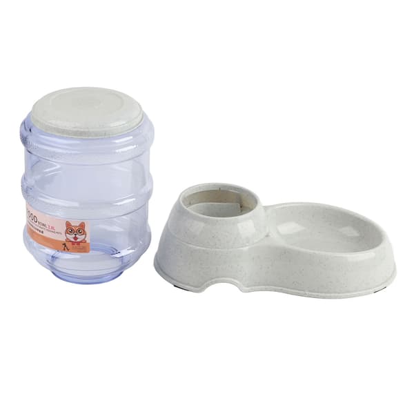 Automatic Pet Feeder Large Capacity 3.8L Removable Non-Slip Food Bowl Grey