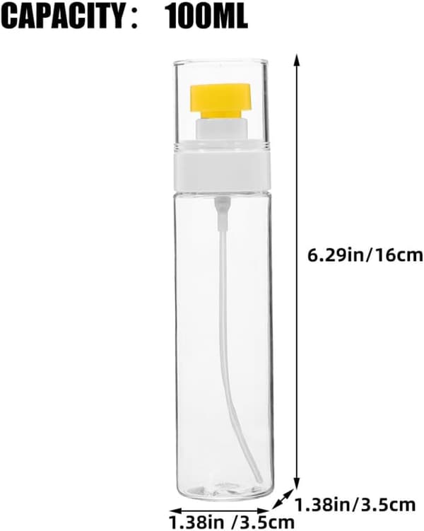5-pakning 100 ml PET sprayflasker, påfyllbare reisebeholdere