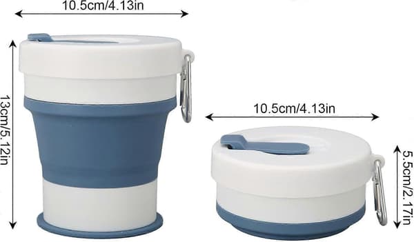 550 ml silikon hopfällbar resemugg utomhus sport vattenflaska bärbar drickmugg för barn vuxna, hopfällbart kaffe