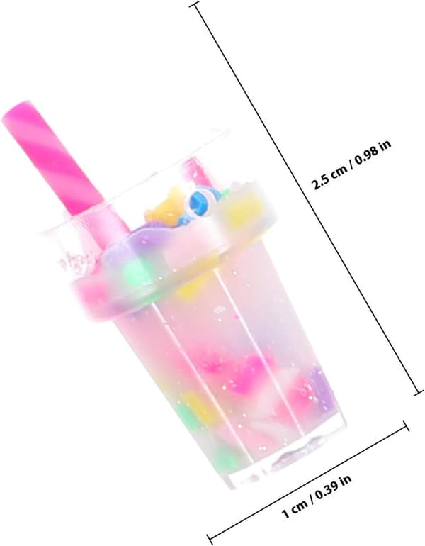 10 pcs Resin Milk Tea Shaped Pendants, Lifelike Design, Practical and Decorative Mini Bottle Charms