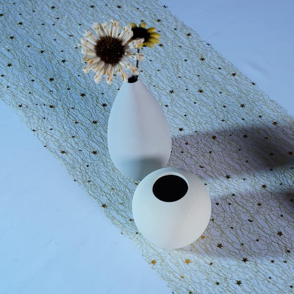 Gold Table Runner Roll 15cm x 10m with Sequin Table Decoration Ch