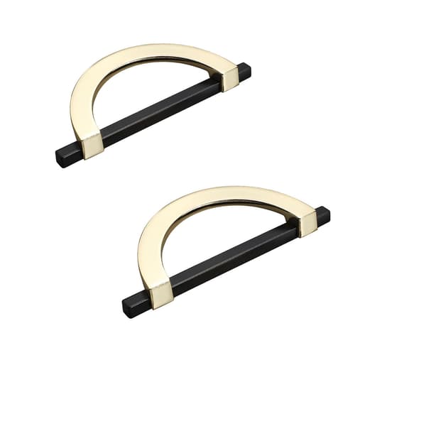 2-pack Gold-Black Kitchen Door Handles 128mm
