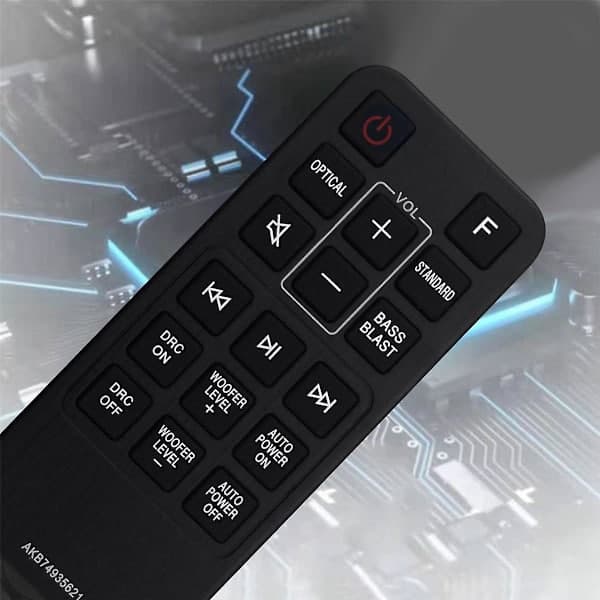 Replacement Remote Control Akb74935621 for Lg Sound Bar Sj2 Sj2.aeusllk Sj2.deusllk Black