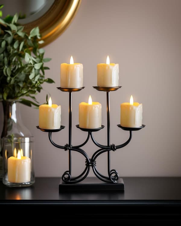 2\" x 2\" Timer Flammefrie Lys, 6-pakning 3D Veke Elektriske Lys til Jul (Hvit) Hvit White