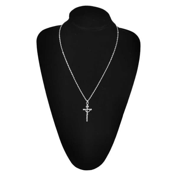 Jeesus ristillä kaulakoru ketju hopea