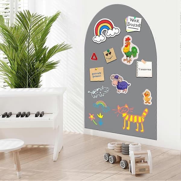 Magnetic Wall Decal for Kids - Upgraded Strong Adhesive, Thickened Iron Layer, Self-Adhesive Magnetic Chalkboard A