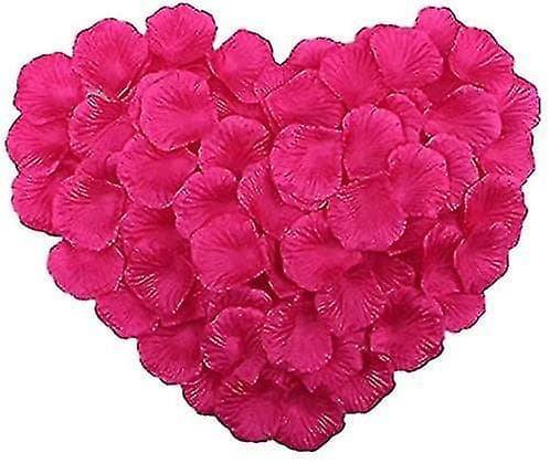 1000 stk Silkeblomstblad Dekor Bryllup Fest, Fuchsia