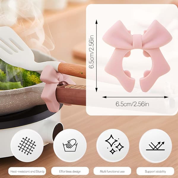 Two-piece Arc-shaped Silicone Spoon Rest and Spatula Holder - A Creative, Non-slip, Heat-resistant Kitchen Storage Box Suitable for Countertops and