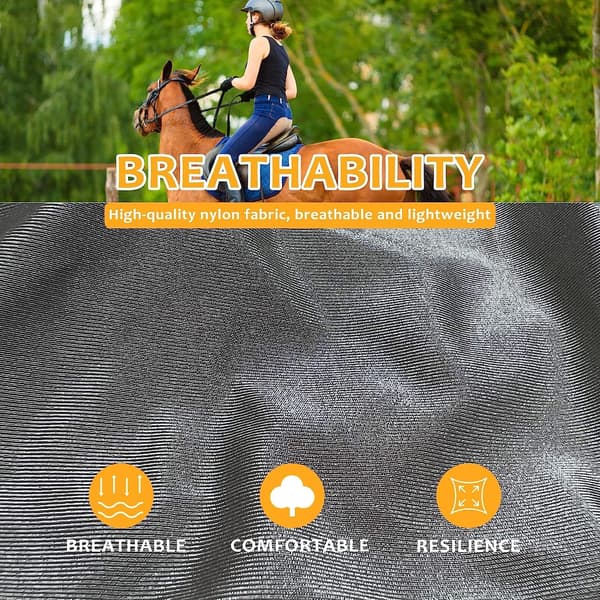Horse Fly Mask with Ears for UV and Fly Protection, Comfortable Stretchable Suitable for Most Large Horses