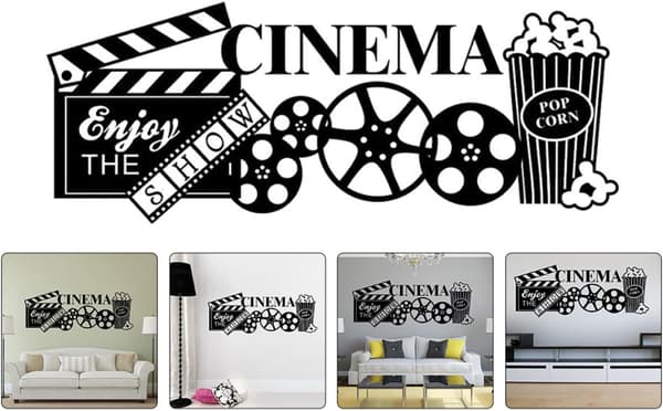 Creative Chic 3D Cinema Wall Sticker Waterproof PVC Decorative Wall Decal Easy to Apply Leaves