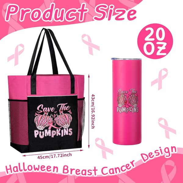 2-pack Halloween bröstcancer för kvinnor damförpackning