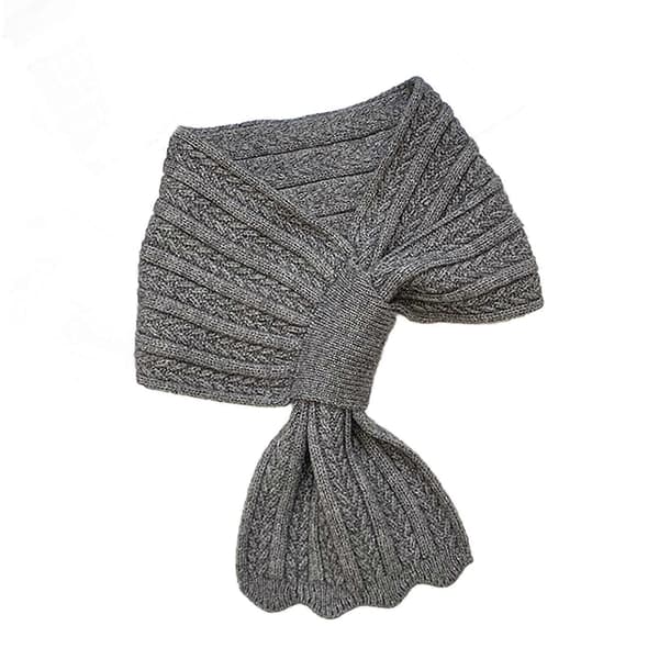 Varm vinterhalsduk myk polyester strikket skjerf unisex stiler skjerf for stilig varme grå gray