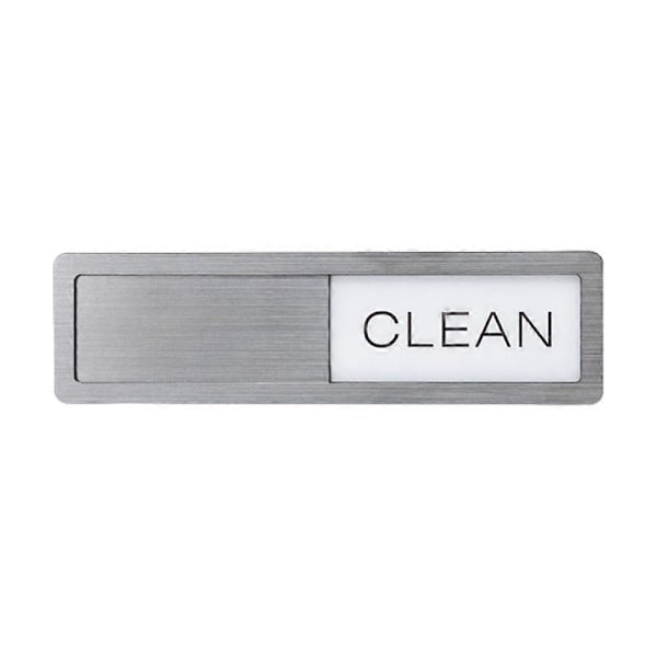 Ren/Smutsig Diskmaskinsmagnet Lätt att Glida Stark Magnet Skylt Kök Ren/Smutsig Skylt för Hem Restauranger Diskmaskin Silver