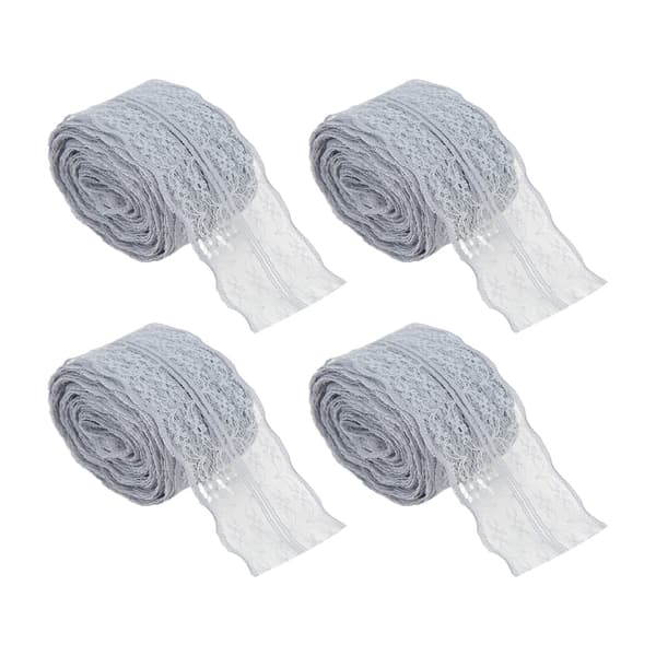 4 stk. nylon blondebånd, retro, DIY, dekorativt tilbehør til gaveindpakning, grå 0.2 0.2