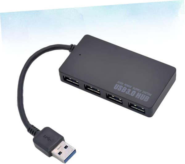 USB-enhedsforbindelse 4 USB-hubporte USB-splitter USB-port til smartphone USB-adapter Sort
