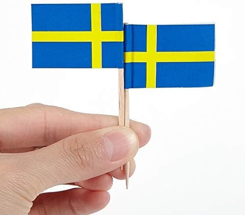 50 nationella flaggval, svenska fruktval, matdekorationsval för VM