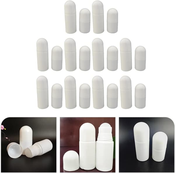 20 st eterisk olja rullflaskor set 30 ml 50 ml tomma bärbara glas roll-on påfyllningsbara för resor och personlig vård