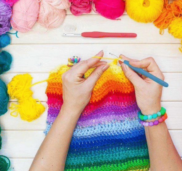 Crochet Hook Set Colorful Soft Handle Aluminum Crochet Hook Combination DIY Wool Knitting Needle Set