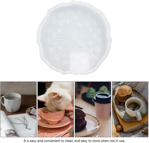 DIY Silikone Mælkebøtte Kop Coaster Form Manuel Silikoneform til Epoxyharpiks Støbning Kreativt Håndværk
