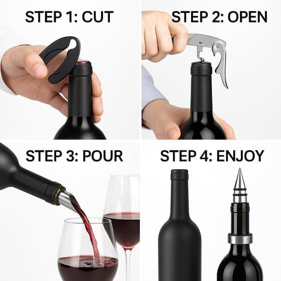 Wine Corkscrew Set 5-Piece Luxury Wine Tools Aerator Stopper Bottle Accessories [Ho]